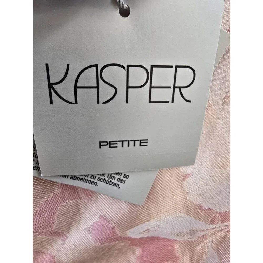 Kasper Floral-Print Scalloped-Edge Pencil Skirt Women's 2P Tutu Pink Back Zip